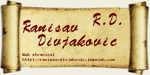 Ranisav Divjaković vizit kartica